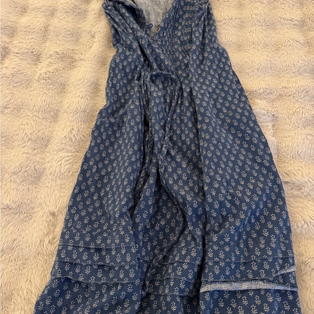 Faherty Blue Geometric Midi Dress - Picture 3 of 6
